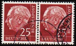 1957. HEUSS 25 PF. PAIR.  (Michel: 186) - JF125960 - Other & Unclassified