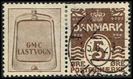 1927-1930. Wavy-line. GMC LASTVOGN (Round Cooler) + 5 øre Brown. KJØBENHAVN LUFTPOST 25... (Michel: R 23) - JF171033 - Abarten Und Kuriositäten