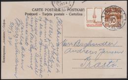 1931-1933. Wavy-line. GALLE & JESSEN + 10 øre Yellowbrown On Postcard  From KØBENHAVN 2... (Michel: R 44) - JF171208 - Abarten Und Kuriositäten