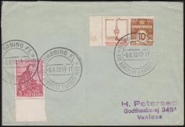 1931-1933. Wavy-line. GALLE & JESSEN + 10 øre Yellowbrown On Cover  From NYKØBING FL. 4... (Michel: R 44) - JF171207 - Varietà & Curiosità