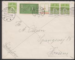 1931-1933. Wavy-line. GALLE & JESSEN + 5 øre Yellowgreen On SØNDAGSBREV From NÆSTVED 10... (Michel: R 43) - JF171231 - Varietà & Curiosità