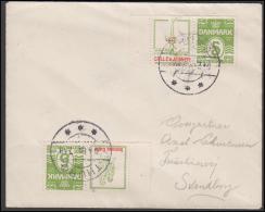 1931-1933. Wavy-line. Børnenes Kontor (with Frame, Red Text) + 5 øre Yellowgreen, GALLE... (Michel: R 49) - JF171241 - Abarten Und Kuriositäten