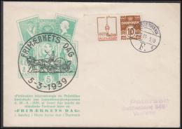 1931-1933. Wavy-line. GALLE & JESSEN + 10 øre Yellowbrown On Cover  From KØBENHAVN 5.3.39. (Michel: R 44) - JF171204 - Varietà & Curiosità