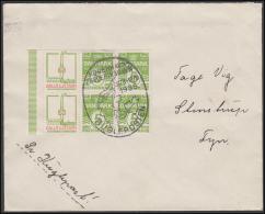 1931-1933. Wavy-line. Complete Bookletpane 6-block GALLE & JESSEN + 5 øre Yellowgreen O... (Michel: R 43) - JF171245 - Abarten Und Kuriositäten