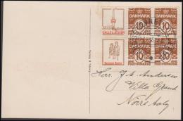 1931-1933. Wavy-line. Børnenes Kontor (with Frame, Red Text) + 10 øre Yellowbrown, GALL... (Michel: R 50) - JF171226 - Plaatfouten En Curiosa