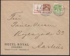 1931-1933. Wavy-line. GALLE & JESSEN + 10 øre Yellowbrown On Cover  From ESBJERG 20.9.32. (Michel: R 44) - JF171205 - Abarten Und Kuriositäten