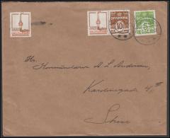 1931-1933. Wavy-line. GALLE & JESSEN + 10 øre Yellowbrown On Cover  From RUNGSTED KYST ... (Michel: R 44) - JF171210 - Abarten Und Kuriositäten