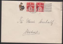 1927-1930. Wavy-line. KKKK + 2 øre Red On Cover To Næstved From KØBENHAVN 22. IX. 1932.  (Michel: R 32) - JF171184 - Plaatfouten En Curiosa