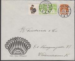 1927-1930. Wavy-line. KKKK + 7 øre Yellowgreen On Cover To København From SKIVE 12.8.30... (Michel: R 34) - JF171161 - Variedades Y Curiosidades