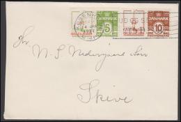 1931-1933. Wavy-line. GALLE & JESSEN + 5 øre Yellowgreen, GALLE & JESSEN +10 øre Yellow... (Michel: R 43 + R 44) - JF171 - Errors, Freaks & Oddities (EFO)