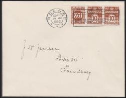 1931-1933. Wavy-line. RUNDSKUEDAGEN 1931 + 10 øre Yellowbrown On Cover From ODENSE 29 A... (Michel: R 48) - JF171253 - Errors, Freaks & Oddities (EFO)