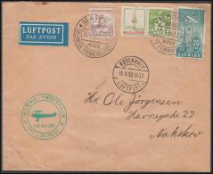 1931-1933. Wavy-line. GALLE & JESSEN + 5 øre Yellowgreen On Cover From MARIBO KØBENHAVN... (Michel: R 43) - JF171232 - Abarten Und Kuriositäten