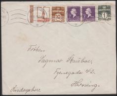 1931-1933. Wavy-line. GALLE & JESSEN + 10 øre Yellowbrown On Cover  From SVENDBORG 6.6.36. (Michel: R 44) - JF171202 - Variétés Et Curiosités