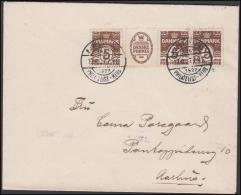 1927-1930. Wavy-line. DANSKE PHØNIX + 2X5 øre Brown And One Extra 5 øre On Cover To Aar... (Michel: R 2) - JF171142 - Abarten Und Kuriositäten