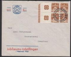 1931-1933. Wavy-line. Complete Bookletpane 6-block CROSSES + 10 øre Yellowbrown On Brev... (Michel: R 52) - JF171273 - Abarten Und Kuriositäten