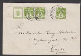 1931-1933. Wavy-line. ALFRED BENZON SODAPASTILLER (Swan) + 3X5 øre Yellowgreen On Cover... (Michel: R 56) - JF171288 - Variedades Y Curiosidades