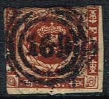 169 Holst. Eisenbahn.  On 1858. Wavy-lined Spandrels. 4 Skilling Brown, Wmk. I Small Crown (Michel: 7a) - JF156085 - Ungebraucht