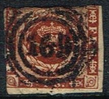 169 Holst. Eisenbahn.  On 1858. Wavy-lined Spandrels. 4 Skilling Brown, Wmk. I Small Crown (Michel: 7a) - JF156085 - Unused Stamps