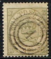 1864. Large Oval Type. 16 Skilling Greenish Dark Grey. Perf. 13x12½ (Michel: 15A) - JF153248 - Ungebraucht