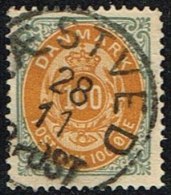 1875-1903. Bi-coloured. 100 Øre Grey/yellow NÆSTVED 28 11 2 POST (Michel: 31) - JF157944 - Nuovi