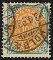 1875-1903. Bi-coloured. 100 Øre Grey/yellow HOLBÆK -3. 4. 93. (Michel: 31) - JF157947 - Unused Stamps