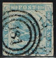 1855. Dotted Spandrels. 2 Skilling Blue. 181 SJÆLLANDSKE JB. P. Very Scarce Cancel On T... (Michel: 3) - JF158446 - Nuovi