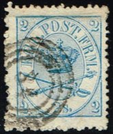 1865. Large Oval Type. 2 Skilling Blue. Perf. 13x12½ 34 KJØBENHAVN JB. P.  (Michel: 11A) - JF158516 - Ungebraucht