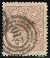 1865. Large Oval Type. 3 Skilling Lilac-rose. Perf. 13x12½ 210 KØBENHAVN V. (Michel: 12A) - JF158523 - Ongebruikt