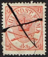 1865. Large Oval Type. 4 Skilling Bright Red. Perf. 13x12½ X (Michel: 13Aa) - JF164095 - Unused Stamps