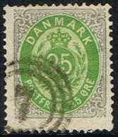 1875-1903. Bi-coloured. 25 Øre Grey/green First Print.  (Michel: 29) - JF165955 - Ongebruikt