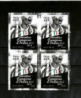 ITALIA :  QUARTINA   Juventus Campione 2013/14   MNH**  Del   1.08.2014 - 2011-20: Mint/hinged