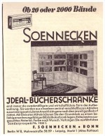 Original Werbung - 1930 - Soennecken , Bücherschränke , Schrank , Möbel , Bonn , Leipzig !!! - Sonstige & Ohne Zuordnung