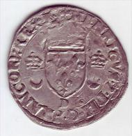 HENRI II -  Douzain Aux Croissants 1550 D  (Lyon) - 1547-1559 Enrico II