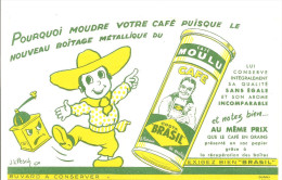 Buvard Costa Brasil Café Moulu Pourquoi Moudre Votre Café; Dessin De J.L. Pesch - Koffie En Thee