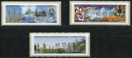 TIMBRES DE DISTRIBUTEURS - 3 VIGNETTES DIFFERENTES , DE 2008 , N° 709 - 713 & 717 - SUP - 1999-2009 Illustrated Franking Labels