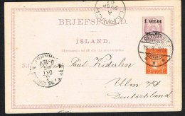 1903. I GILDI ´02 - ´03 8 Aur BRJEFSPJALD Franked With 3 Aur Chr. IX From REYKJAVIK 19.... (Michel: ) - JF104585 - Enteros Postales