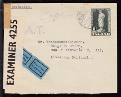 1941. Snorri Sturluson. 1 Kr. Green Solo On Scarce Airmailcover From REYKJAVIK -4. IV. ... (Michel: 225) - JF102181 - Storia Postale