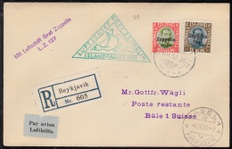 1931. Air Mail. Zeppelin. 2 Kr. Green-grey/brown King Christian X. Only 40.000 Issued. ... (Michel: 149) - JF102188 - Luchtpost