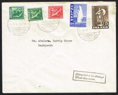 1943. Definitives. Set Of 5. FDC REYKJAVIK 1. V. 43. (Michel: 226A-230A) - JF104262 - Brieven En Documenten