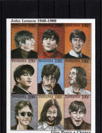 Tanzanie :  Très Beau Bloc MNH** Hommage à John Lennon - Sänger