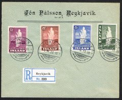 1938. Geysir. Set Of 4. FDC REYKJAVIK 1. IV. 38. (Michel: 193-196) - JF104259 - Covers & Documents