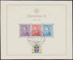 1937. Silver Jubilee Block Only 55.000 Issued. REYKJAVIK 18. V. 37.  (Michel: 190-192 Bl. 1) - JF106425 - Unused Stamps