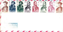 Busta Via AIR MAIl-Spagna/Espagne/Spain: Alonzo De Mendoza, Jimenez De Quesada, Juan De Garay, Pedro De La Gasca- - Neufs