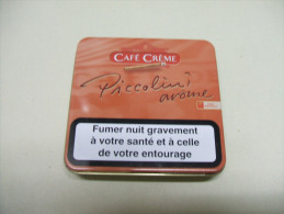 BOITE Métal Vide CAFE CREME PICCOLINI Arôme (20 Cigares) - Estuches Para Puros
