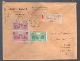 MONACO 1932  N° 97 Paire  111 Obl. S/Lettre Entiére Recommandée - Briefe U. Dokumente