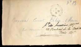 ENVELOPPE  MARCOPHILIE CAPORAL ERNEST FELIXE MARIE . S.P.71.344,F.M .Tampons. FORT DE FRANCE MARTINIQUE 1945 - Entry Postmarks