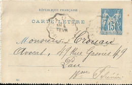 Entiers  Postaux   -  Carte - Lettre   Cachet   Au  Depart    D' Arreau - Lannemezan   ( à  Destination  De  Pau  ( 64 - Cartes-lettres