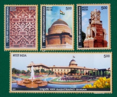 INDIA 2011 - RASHTRAPATI BHAVAN - 4v MNH ** - INDIAN PALACIO PRESIDENCIAL EN NUEVA DELHI - As Scan - Nuovi