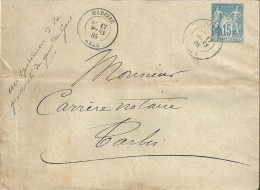 Entiers Postaux    Sur Enveloppe    Cachet   Au  Depart    De  Marciac  ( 32 )   à  Destination  De  Tarbes  ( 65 ) - Enveloppes Types Et TSC (avant 1995)
