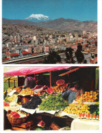 Bolivien - Bolivia - 2 Cards - La Paz - Market - Mercado - Air View - Bolivien